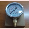 MANOMETRO INOX  0-60 BAR  CON GLICERINA SCALA GRADUATA Diametro mm.63 filetto 1/4"