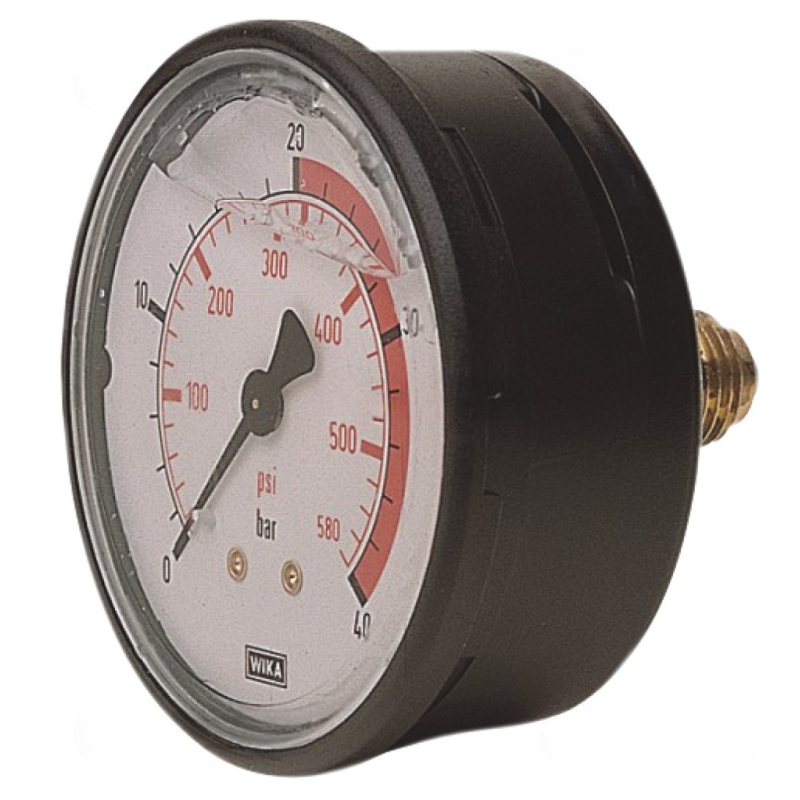 Manometro Scala 0÷80 Bar alla glicerina diametro 63 mm  Attacco posteriore 1/4" Gas